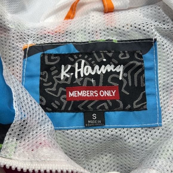 Members Only x Keith Haring Colorful Statue of Liberty NY Art Windbreaker Jacket - Picture 9 of 13